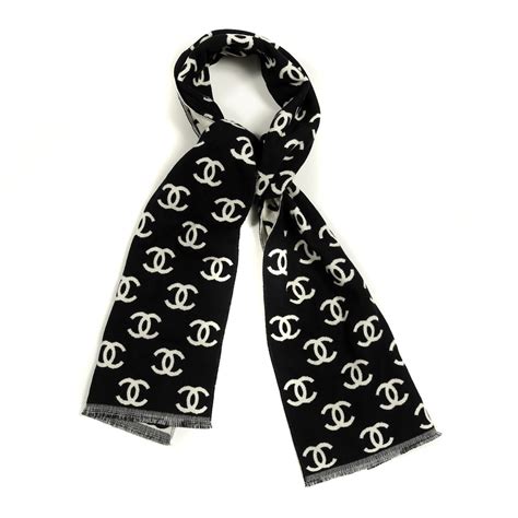 chanel wool cashmere scarf